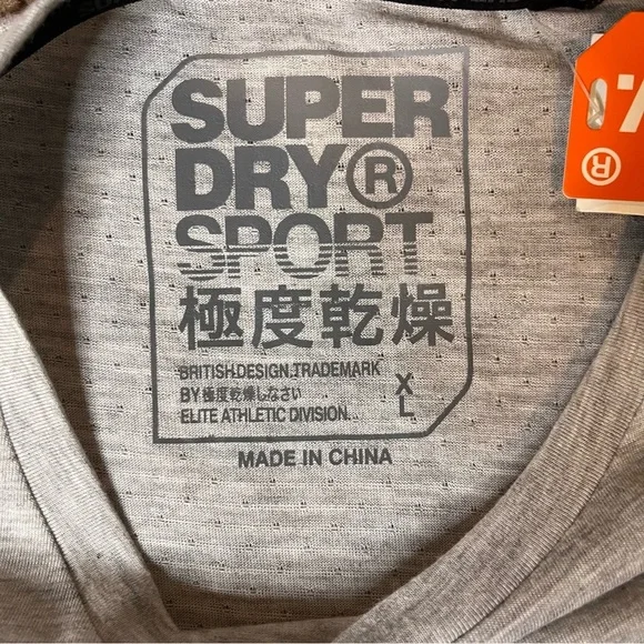 SUPERDRY Sport Mens Grey Short Sleeve Graphic Tee Reflective T-Shirt ActiveWear - Picture 5 of 5